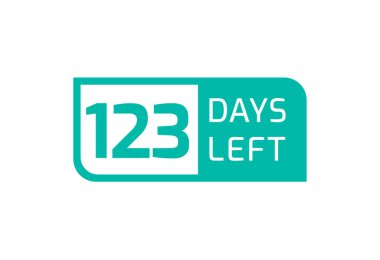 Beyaz arka planda 123 Gün Kaldı, 123 Gün Kaldı