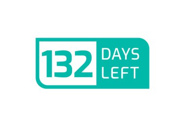 Beyaz arka planda 132 Gün Kaldı, Geriye 132 Gün Kaldı