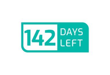 Beyaz arkaplanda 142 Gün Kaldı, 142 Gün Kaldı
