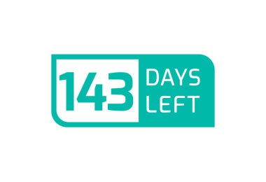 Beyaz arkaplanda 143 Gün Kaldı, 143 Gün Kaldı
