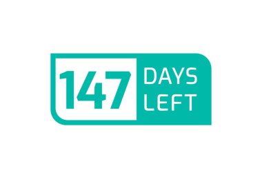Beyaz arka planda 147 Gün Kaldı, 147 Gün Kaldı