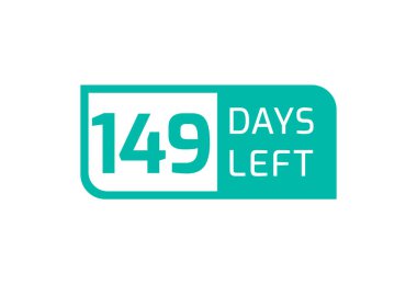 Beyaz arkaplanda 149 Gün Kaldı, Geriye 149 Gün Kala