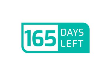 Beyaz arka planda 165 Gün Kaldı, Geriye 165 Gün Kaldı