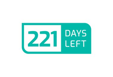 Beyaz arka planda 221 Gün Kaldı, Geriye 221 Gün Kaldı