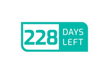 Beyaz arkaplanda 228 Gün Kaldı, 228 Gün Kaldı