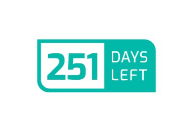 Beyaz arkaplanda 251 gün kaldı, Geriye 251 gün kaldı