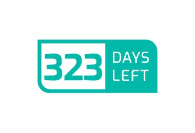 Beyaz arkaplanda 323 Gün Kaldı, Geriye 323 Gün Kala