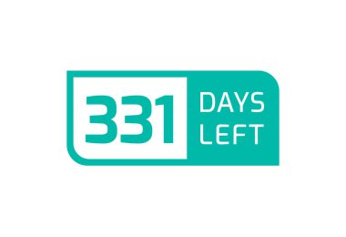 Beyaz arkaplanda 331 Gün Kaldı, Geriye 331 Gün Kaldı