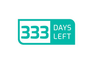 Beyaz arkaplanda 333 Gün Kaldı, Geriye 333 Gün Kaldı