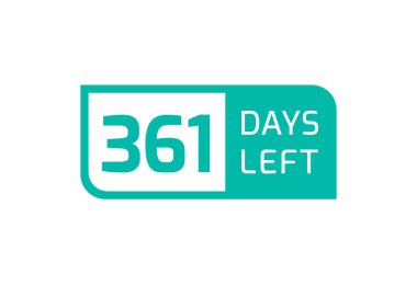 Beyaz arkaplanda 361 Gün Solunda, Geriye 361 Gün Kala