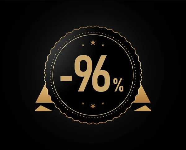 Percent Discount Badge Design Special Discount Offer — Stock Vector
