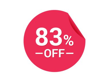 % 83 indirimli satış,% 83 indirimli indirim etiketi, alışveriş için reklam teklifi