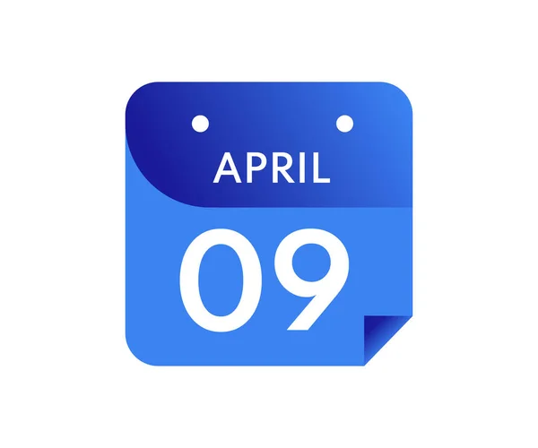 April Einheitstag Kalender Isoliert Auf Weißem Hintergrund — Stockvektor