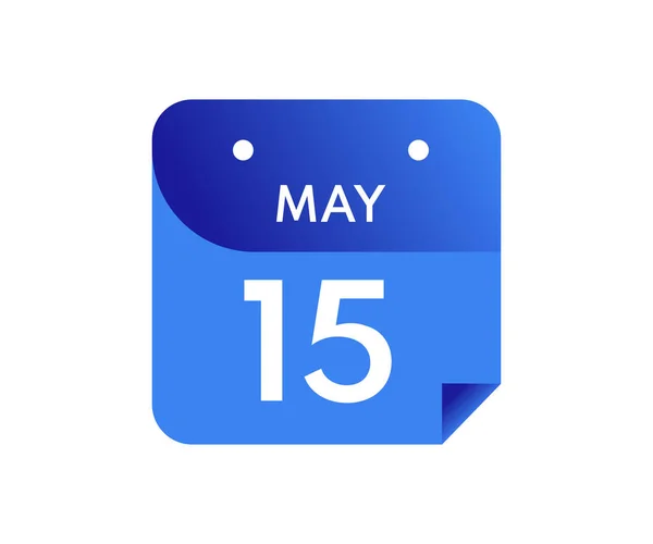 Mai Einheitstag Kalender Isoliert Auf Weißem Hintergrund — Stockvektor