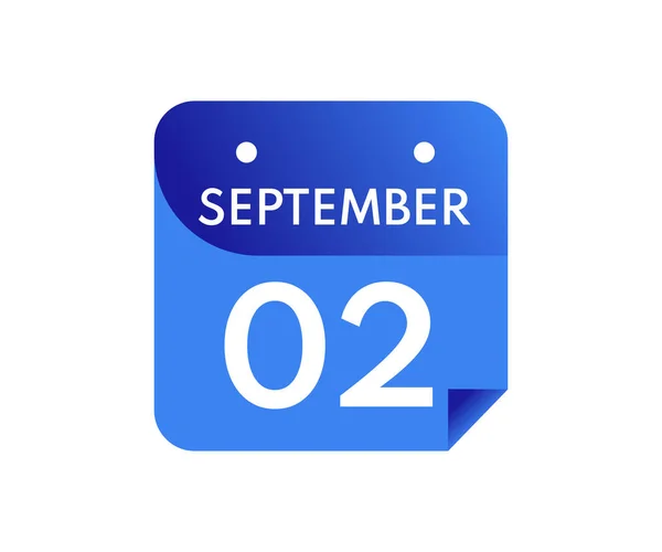 Σεπτέμβριος Ενιαία Ημέρα Στο Ημερολόγιο Απομονώνονται Λευκό Φόντο — Διανυσματικό Αρχείο