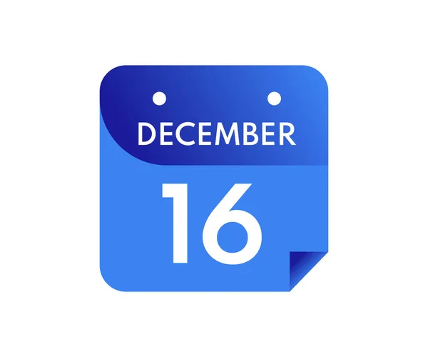 Dicembre Giornata Unica Nel Calendario Isolato Sfondo Bianco — Vettoriale Stock