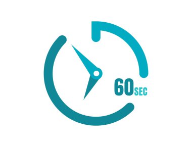 Zamanlayıcı 60 saniye simge tasarımı, 60 saniye kronometre. 60 saniye kronometre simgeleri