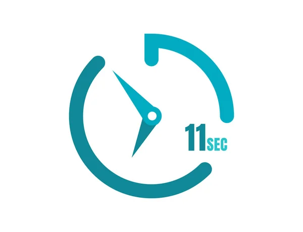 计时器11秒简单图标设计 11秒计时器时钟 11秒秒表图标 — 图库矢量图片