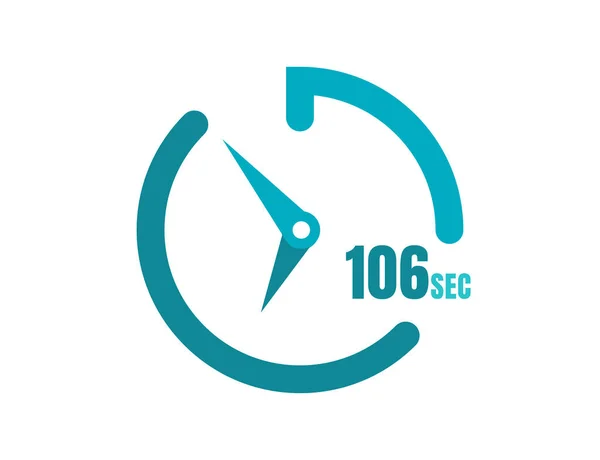 Minuterie 106 Sec Conception Icône Simple 106 Secondes Horloges Minuterie — Image vectorielle