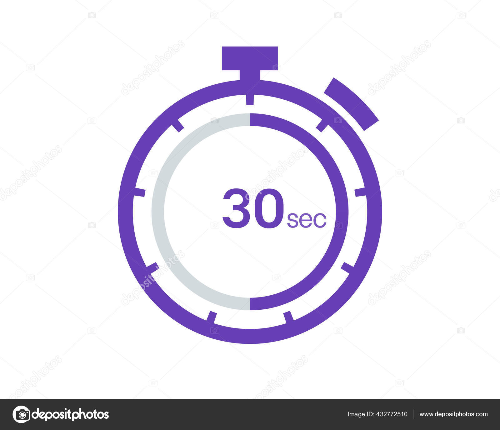 Timer Sec Icon Seconds Digital Timer Clock Watch Timer Vector Image by ©RubelHossain #432772510