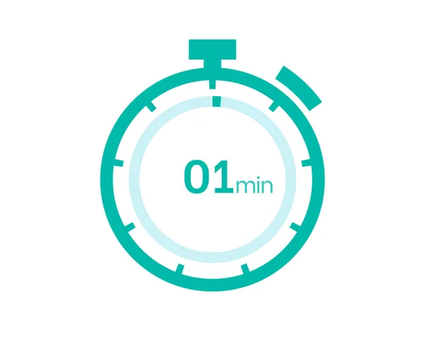 Minuten Timer Symbol Minute Digital Timer Uhr Und Uhr Timer — Stockvektor