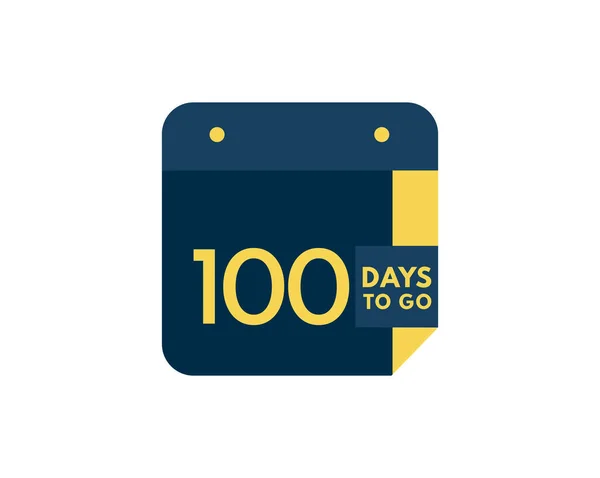 Beyaz arkaplandaki takvim simgesine gitmek için 100 gün, geri sayım için 100 gün, pankart resmi için geriye sayım