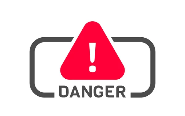 Ícone Vetor Perigo Banner Perigo —  Vetores de Stock