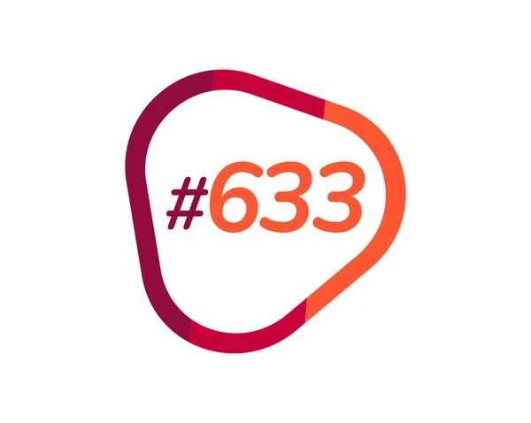 Nummer 633 Bilddesign 633 Logotyper — Stock vektor