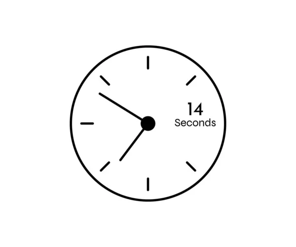 Секунд Countdown Современный Значок Таймер Изображение Секундомера Измерения Времени Белом — стоковый вектор