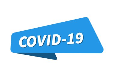 COVID-19 görüntüsü. COVID-19 pankart vektör illüstrasyonu