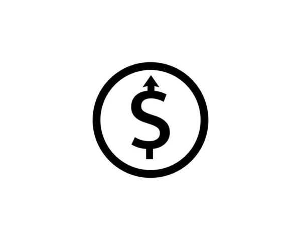 Dollar Icon Symbol White Background — Stock Vector