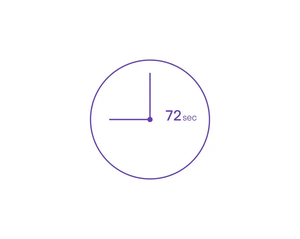 Segundos Timer Sec Ícone Ícone Vetor Cronômetro Relógio Relógio Temporizador —  Vetores de Stock