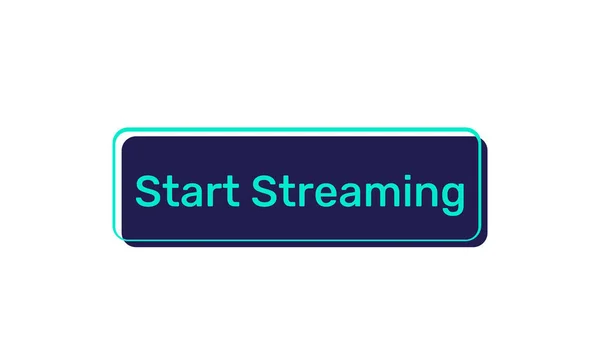 Start Streaming Vector Buttons Isolated White Background — Stock Vector