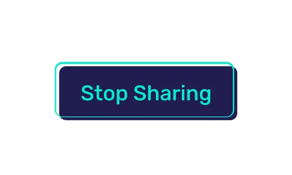 Stop Sharing Vektor Tasten Isoliert Auf Weißem Hintergrund — Stockvektor