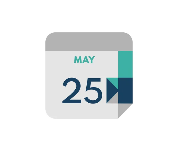 Μαΐου Κατ Αποκοπή Ημερήσια Ημερολογιακή Ημερομηνία Μαΐου — Διανυσματικό Αρχείο