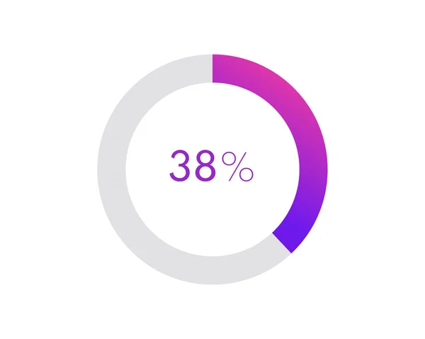 퍼센트 차트입니다 Circle Diagram Business Illustration Percentage Vector Infographics — 스톡 벡터