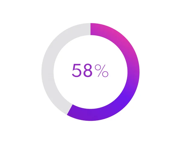 퍼센트 차트입니다 Circle Diagram Business Illustration Percentage Vector Infographics — 스톡 벡터