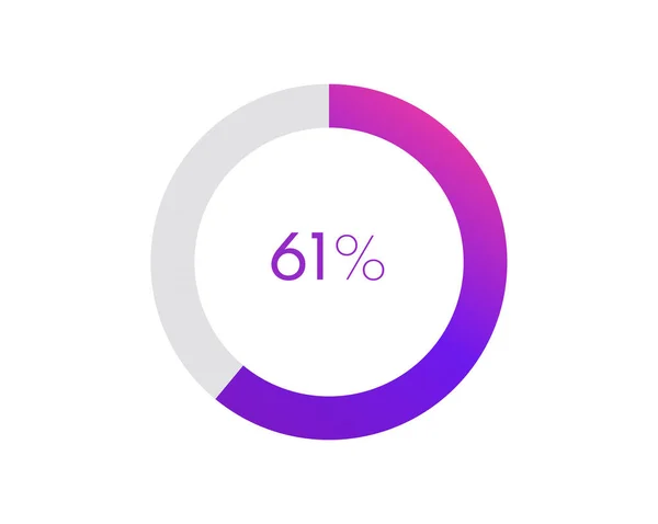 차트입니다 Circle Diagram Business Illustration Percentage Vector Infographics — 스톡 벡터