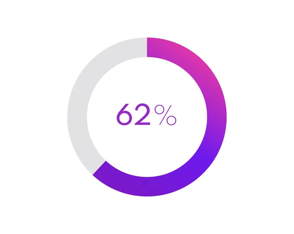 차트입니다 Circle Diagram Business Illustration Percentage Vector Infographics — 스톡 벡터