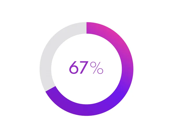 Circle Diagram Business Illustration Percentage Vector Infographics — 스톡 벡터