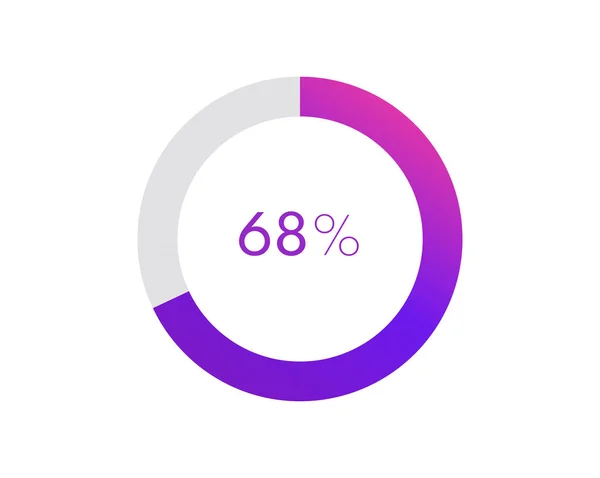 퍼센트 도표입니다 Circle Diagram Business Illustration Percentage Vector Infographics — 스톡 벡터