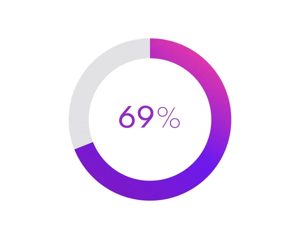 차트입니다 Circle Diagram Business Illustration Percentage Vector Infographics — 스톡 벡터