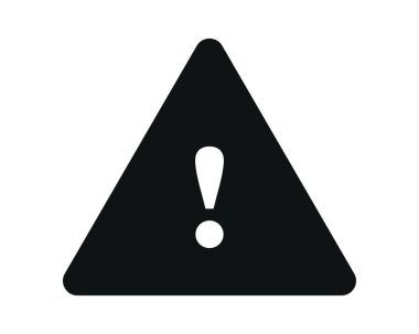 Dikkat ikonu. Siyah Uyarı sembolü