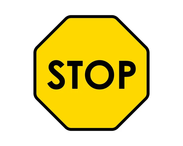 Stop Traffic Sign Vector Stop Sign Icon — Stock Vector