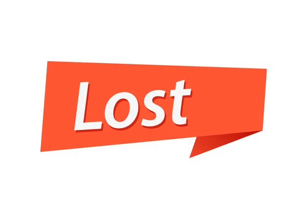 Lost Banner Design Vektor Lost — Stockvektor