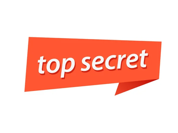 Vektor Desain Banner Top Secret - Stok Vektor