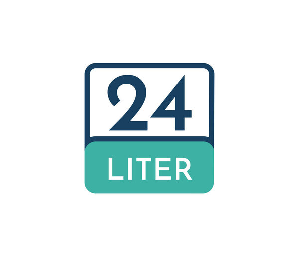 24 liters icon vector illustration