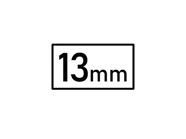 Millimeter Icon Vector Illustration 13Mm Größe — Stockvektor