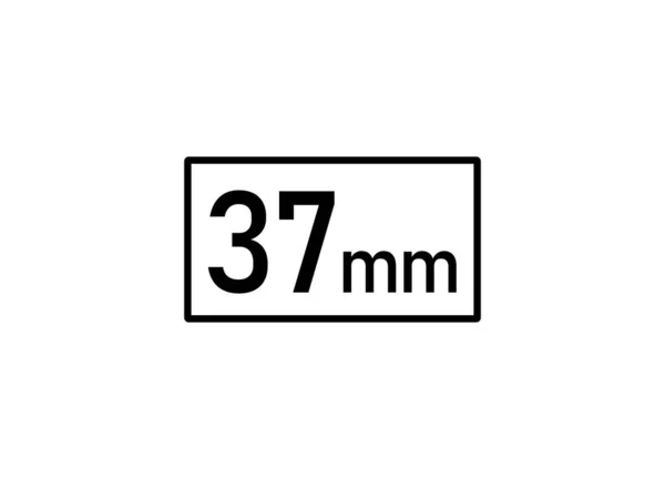 Millimeter Icon Vector Illustration 37Mm Größe — Stockvektor