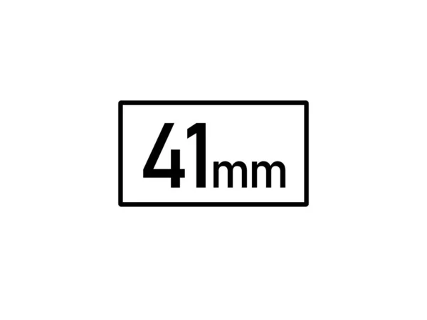 Ikona Vektoru Milimetrů Velikost 41Mm — Stockový vektor